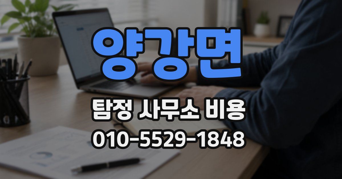 양강면 탐정 사무소 비용