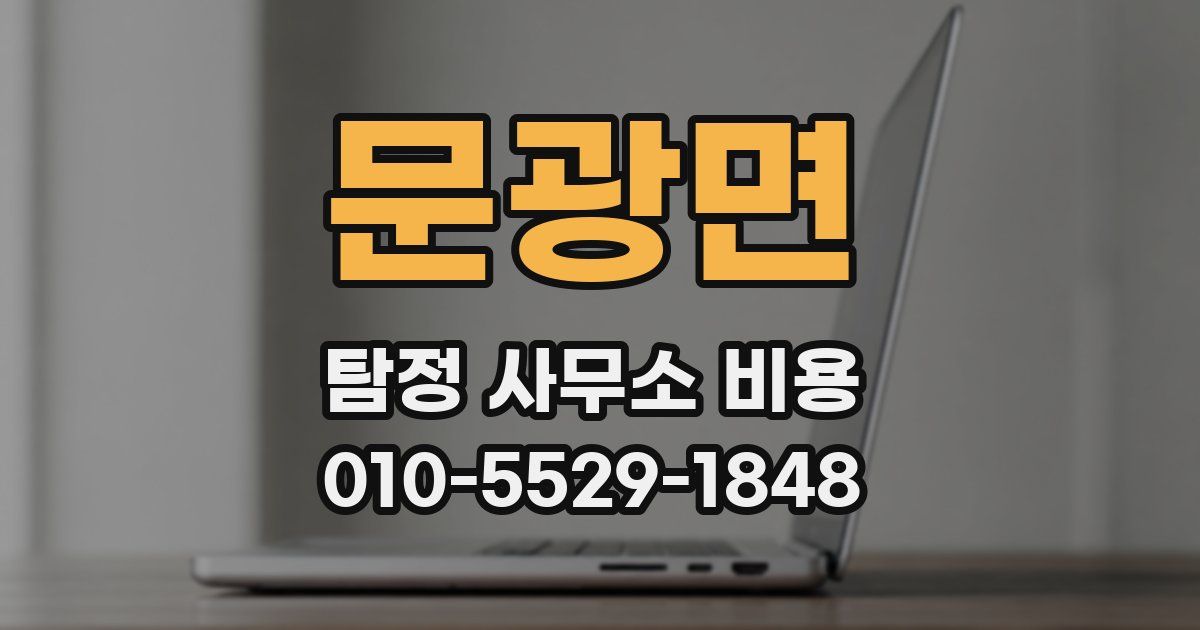 문광면 탐정 사무소 비용