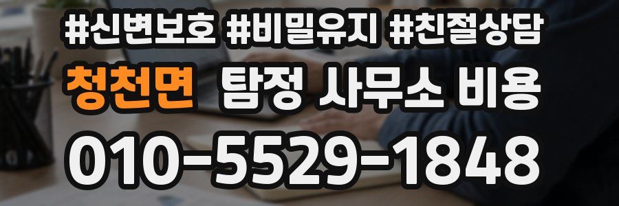 청천면 탐정 사무소 비용
