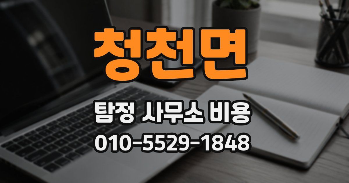 청천면 탐정 사무소 비용