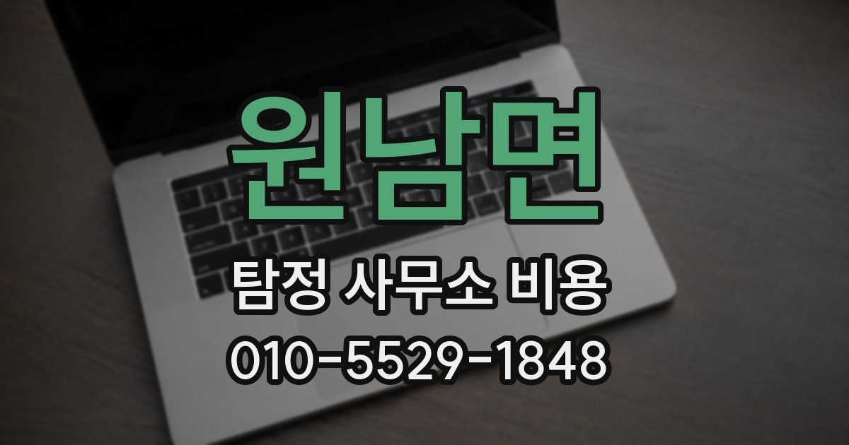 원남면 탐정 사무소 비용
