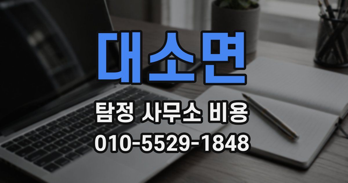 대소면 탐정 사무소 비용