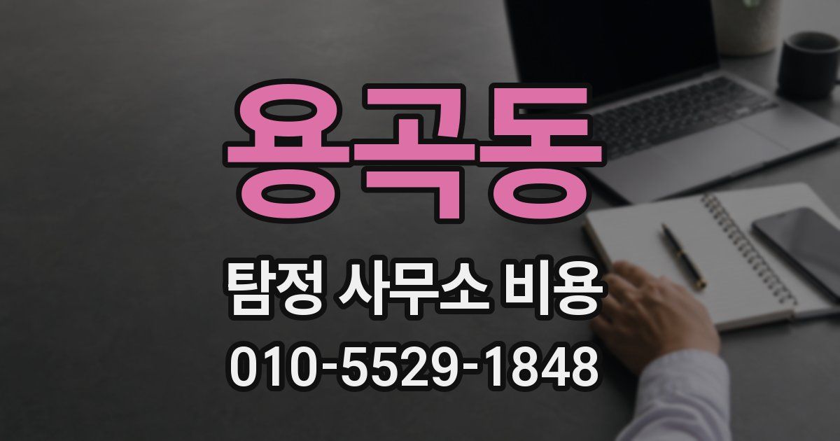 용곡동 탐정 사무소 비용