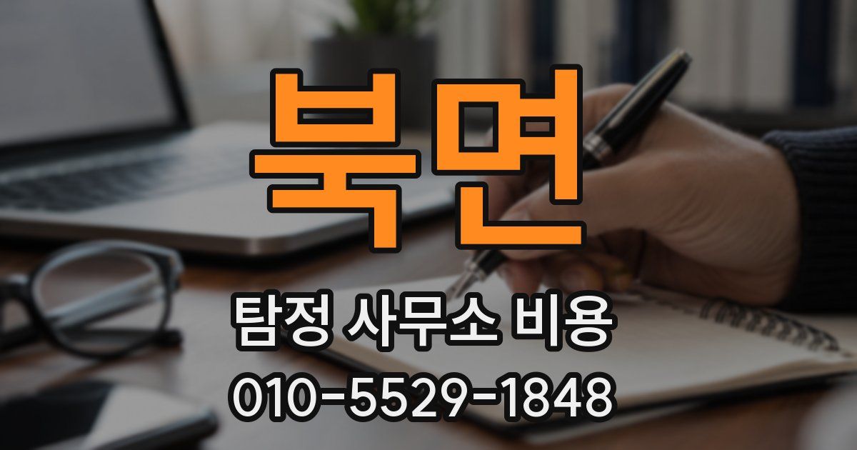 북면 탐정 사무소 비용