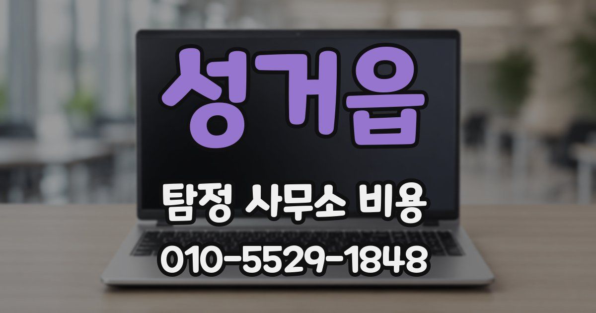 성거읍 탐정 사무소 비용