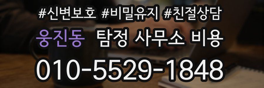 웅진동 탐정 사무소 비용
