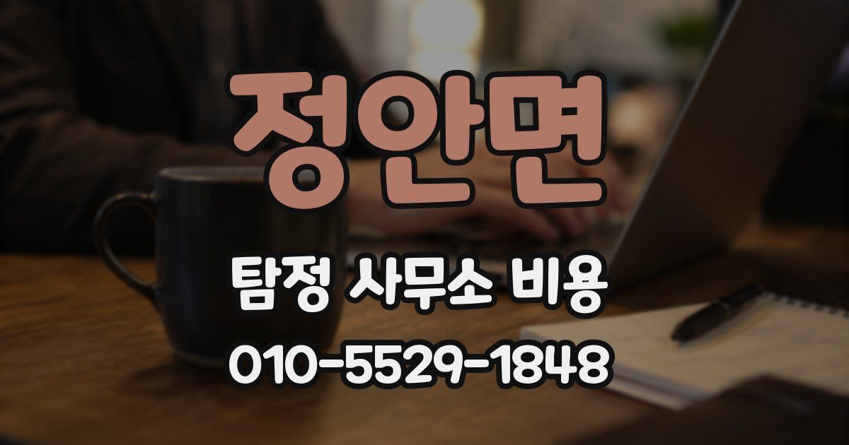 정안면 탐정 사무소 비용