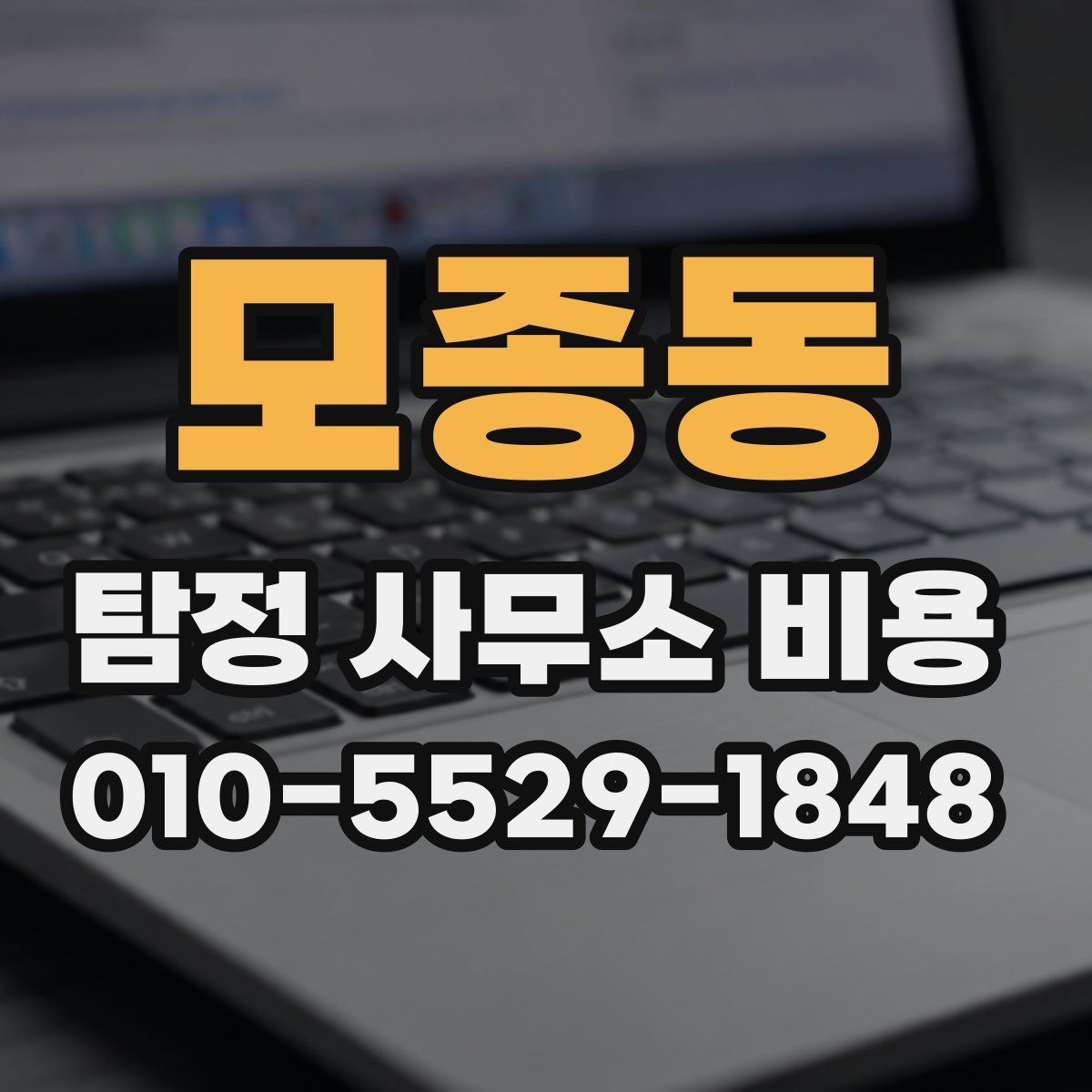 모종동 탐정 사무소 비용