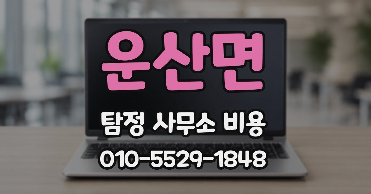 운산면 탐정 사무소 비용