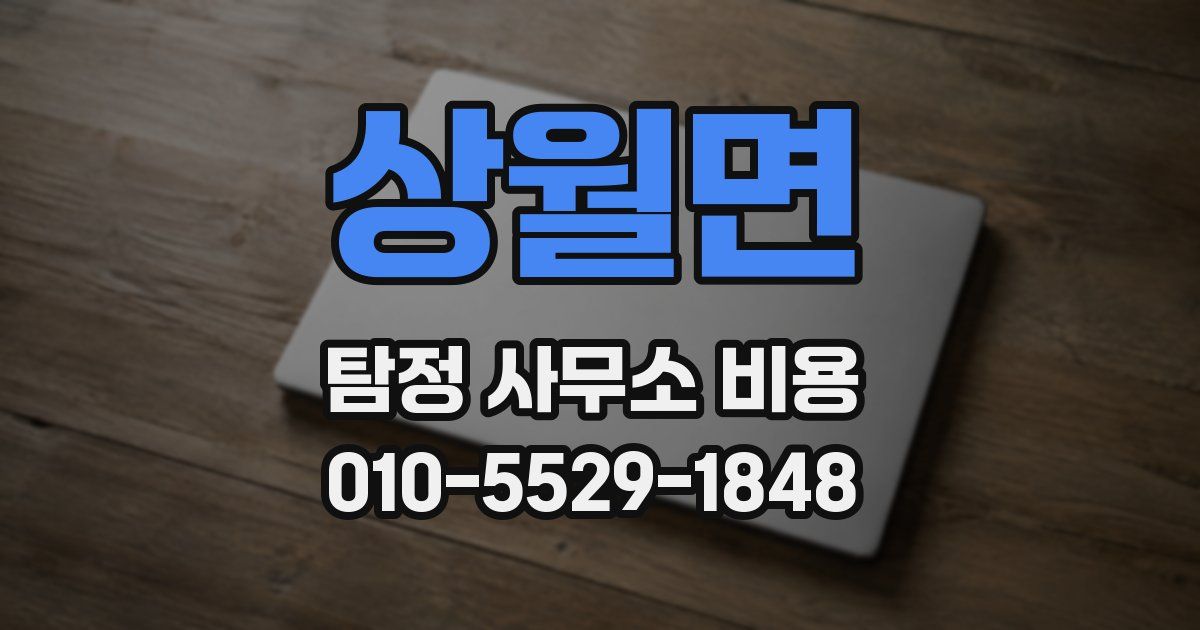 상월면 탐정 사무소 비용