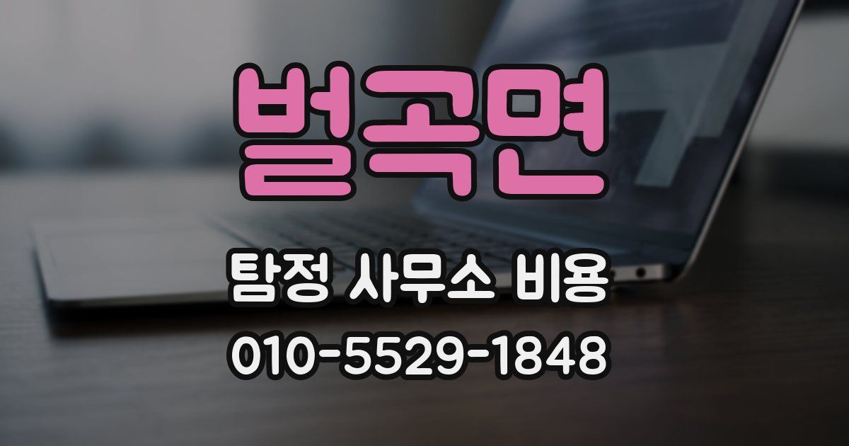 벌곡면 탐정 사무소 비용