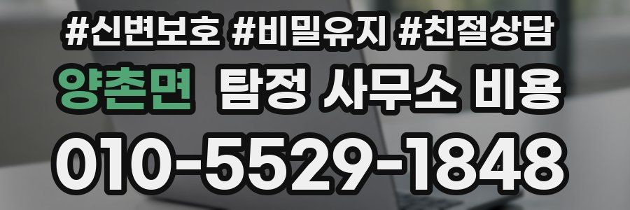 양촌면 탐정 사무소 비용