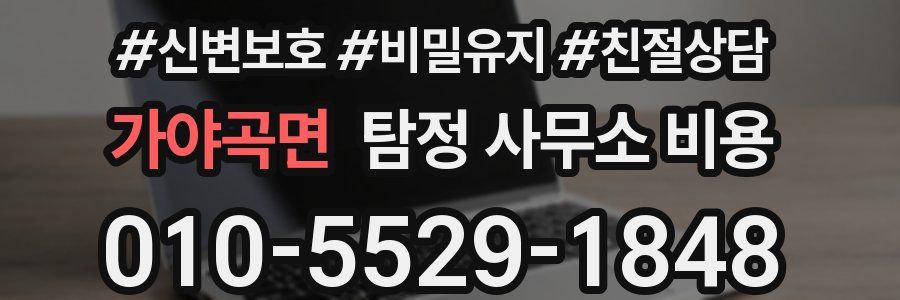 가야곡면 탐정 사무소 비용