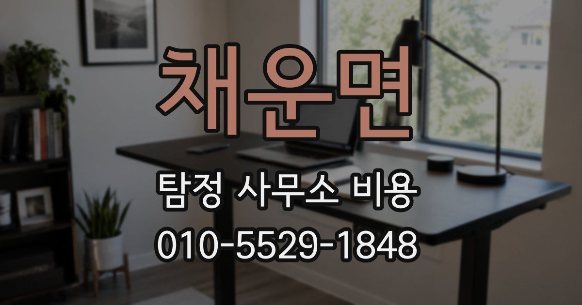 채운면 탐정 사무소 비용