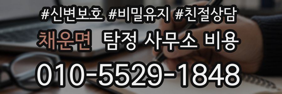 채운면 탐정 사무소 비용