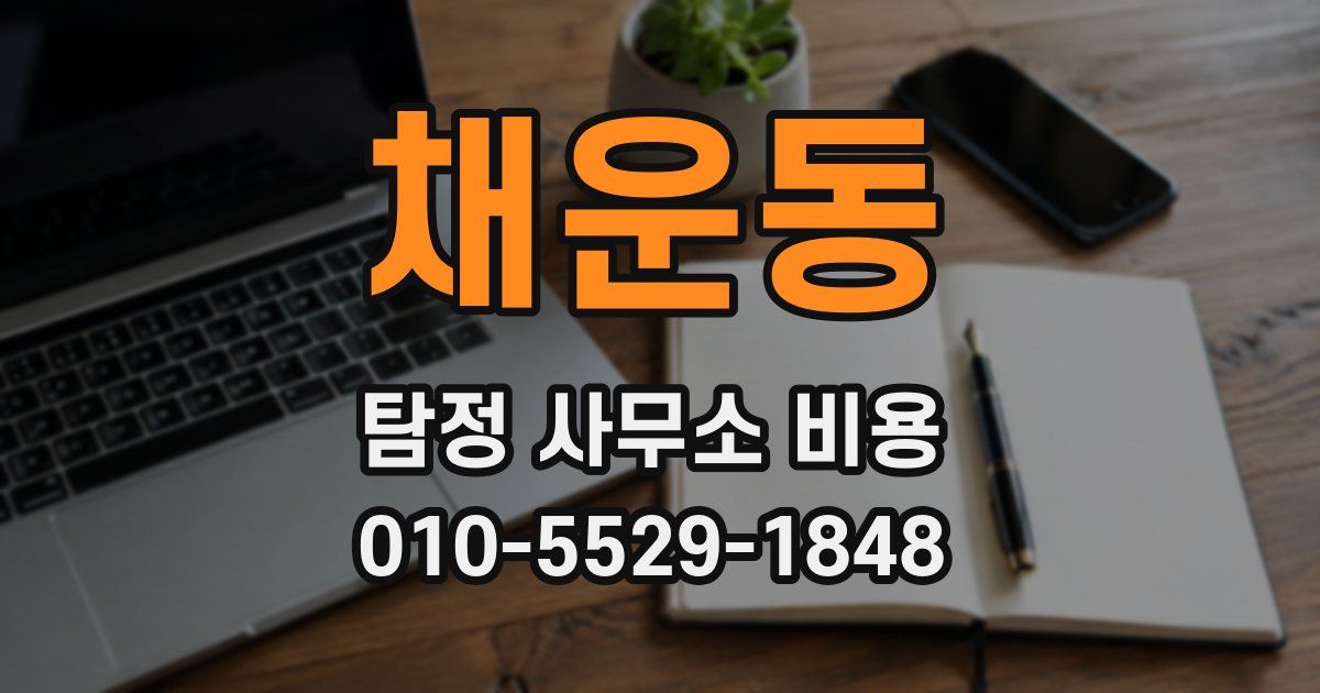 채운동 탐정 사무소 비용