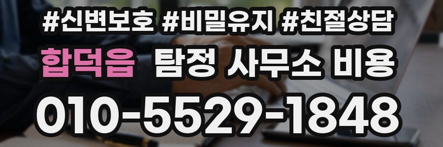 합덕읍 탐정 사무소 비용