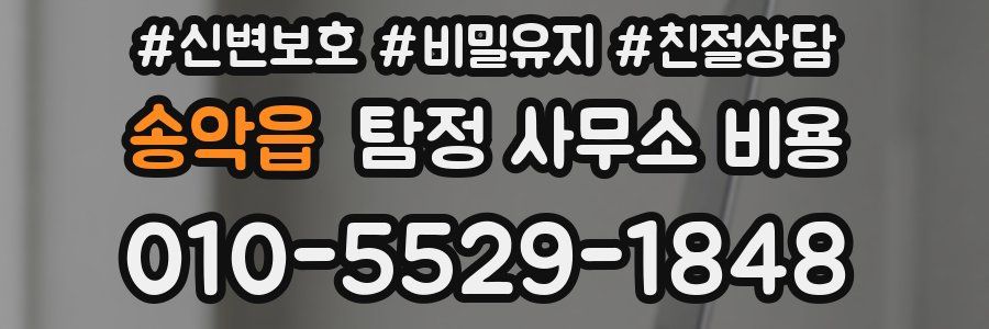 송악읍 탐정 사무소 비용