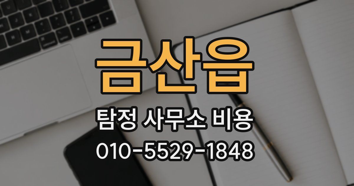 금산읍 탐정 사무소 비용