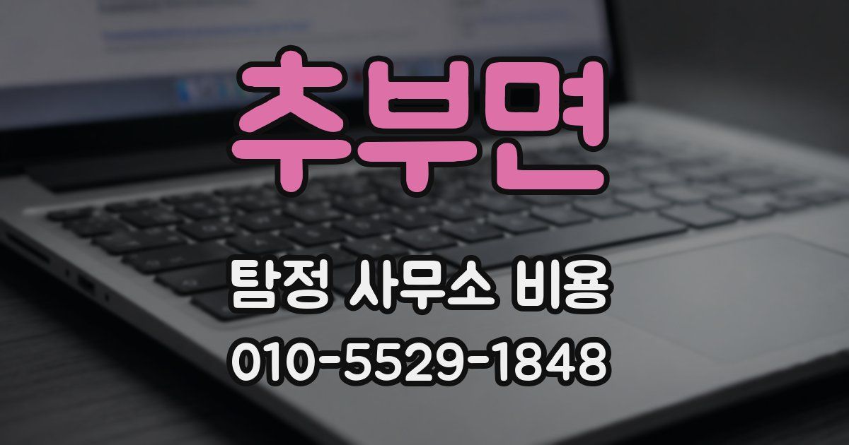 추부면 탐정 사무소 비용