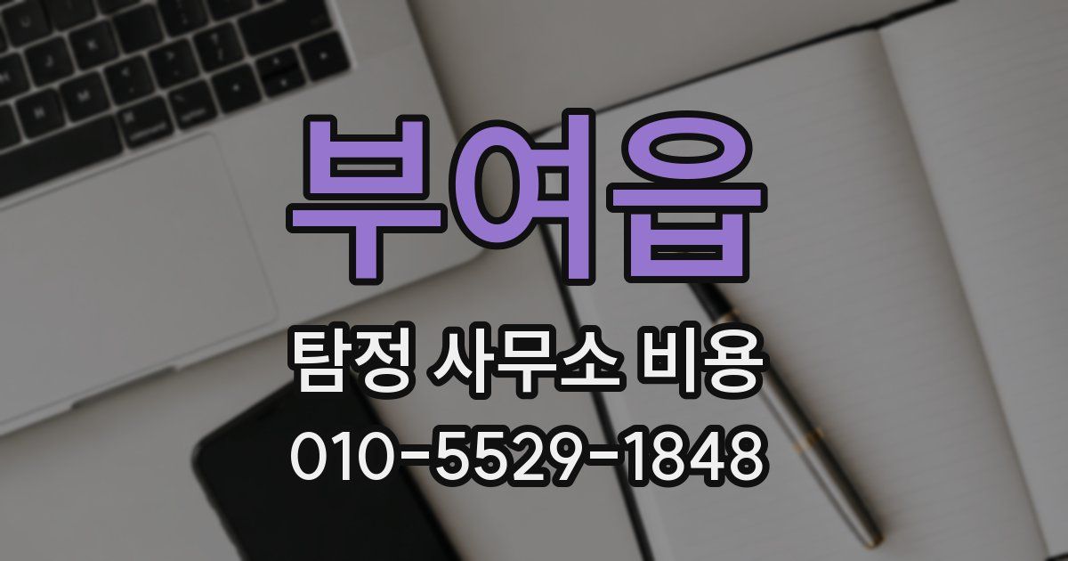 부여읍 탐정 사무소 비용