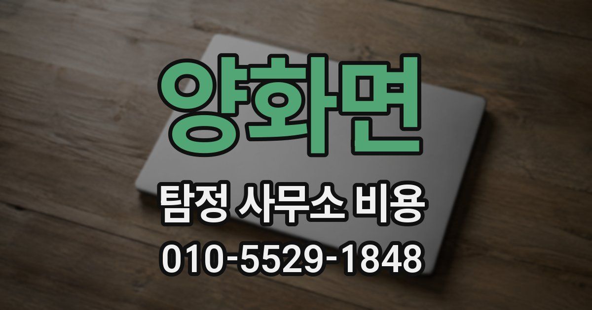 양화면 탐정 사무소 비용