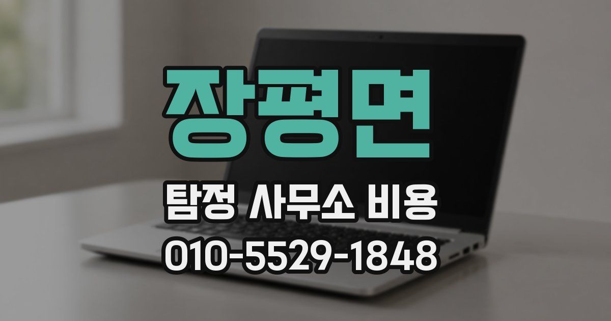 장평면 탐정 사무소 비용