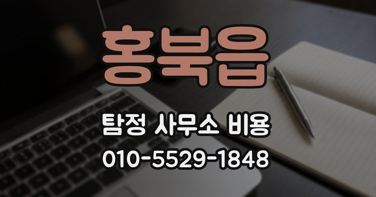 홍북읍 탐정 사무소 비용