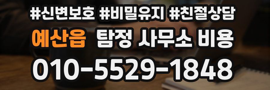 예산읍 탐정 사무소 비용