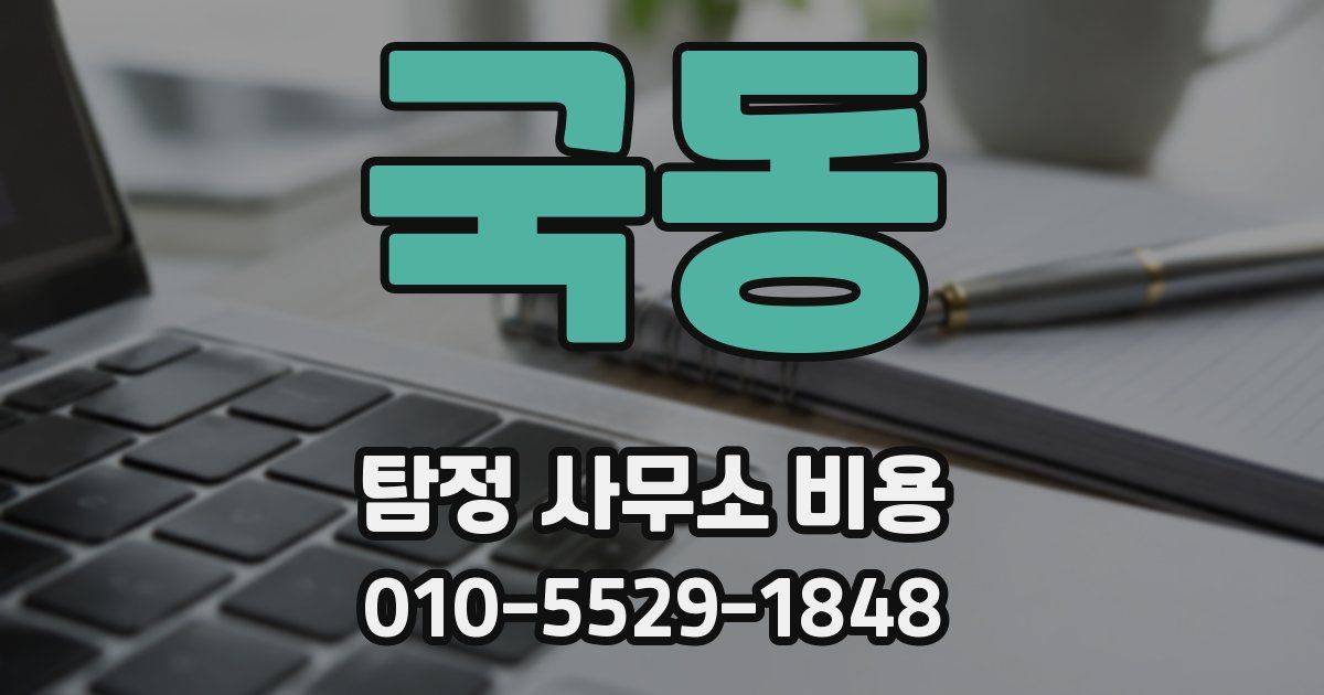 국동 탐정 사무소 비용