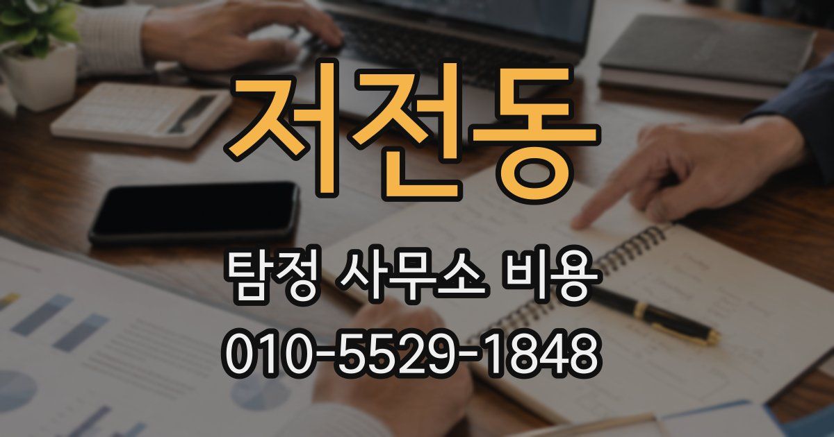 저전동 탐정 사무소 비용