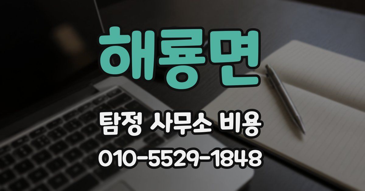 해룡면 탐정 사무소 비용