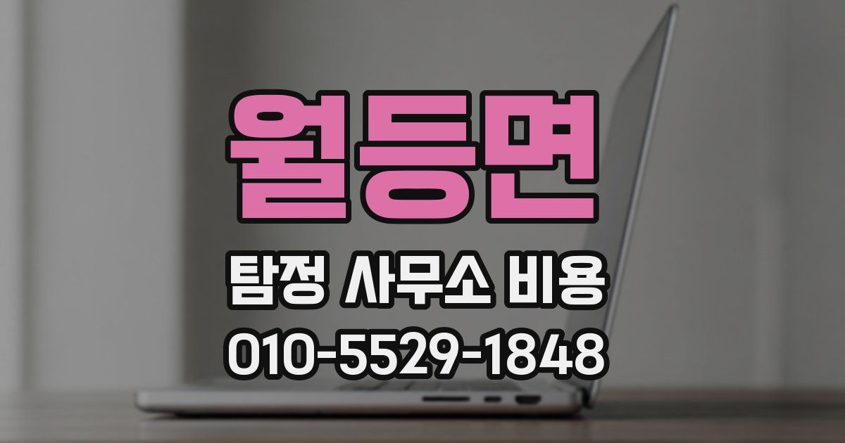 월등면 탐정 사무소 비용