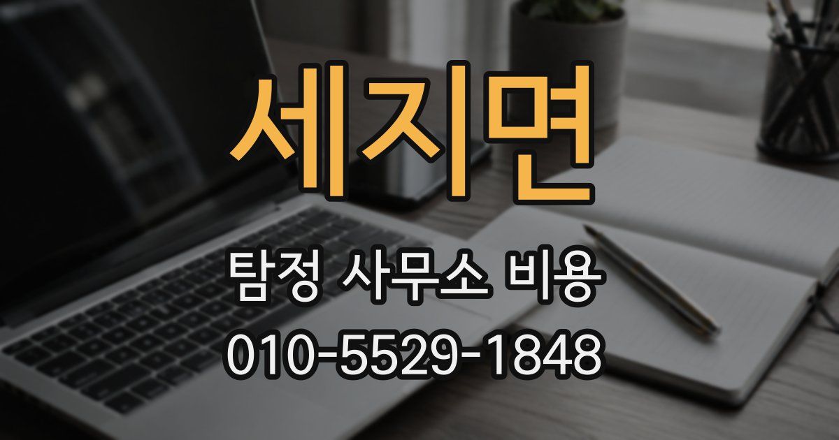 세지면 탐정 사무소 비용