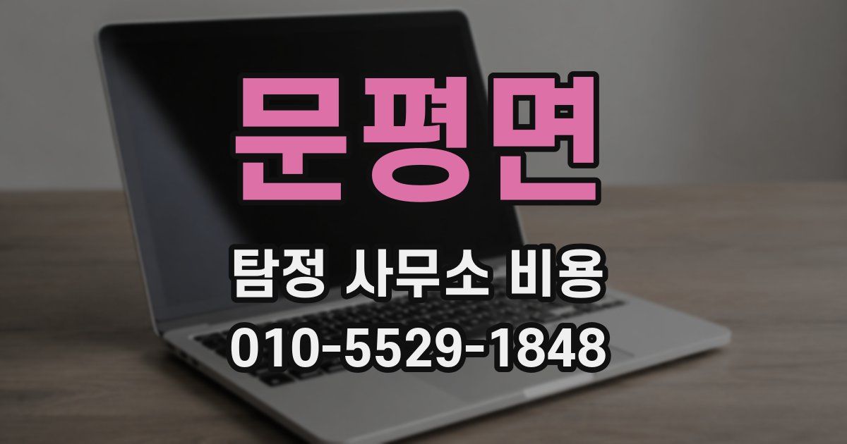 문평면 탐정 사무소 비용