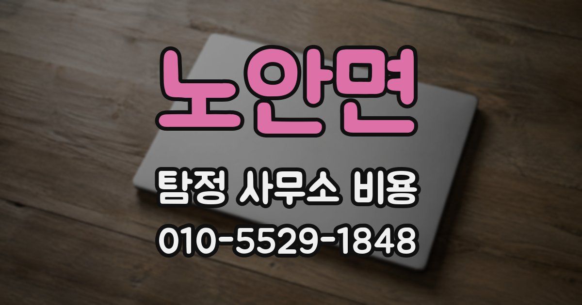 노안면 탐정 사무소 비용