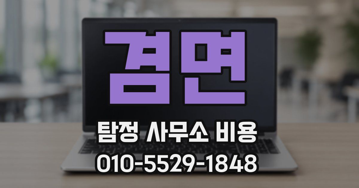 겸면 탐정 사무소 비용