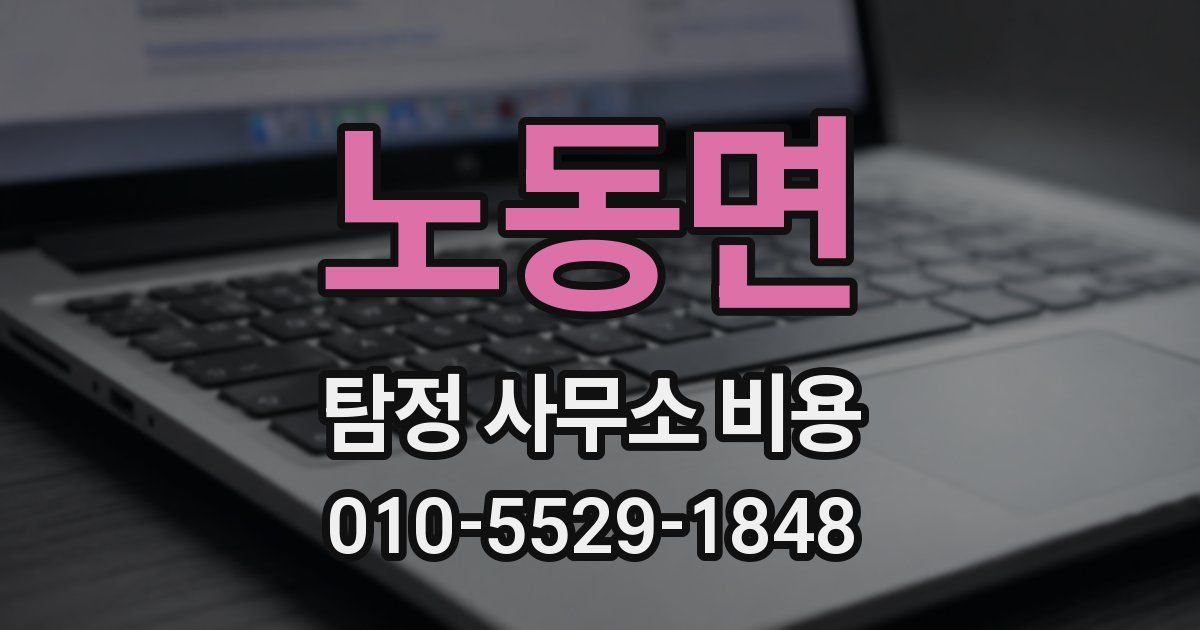 노동면 탐정 사무소 비용