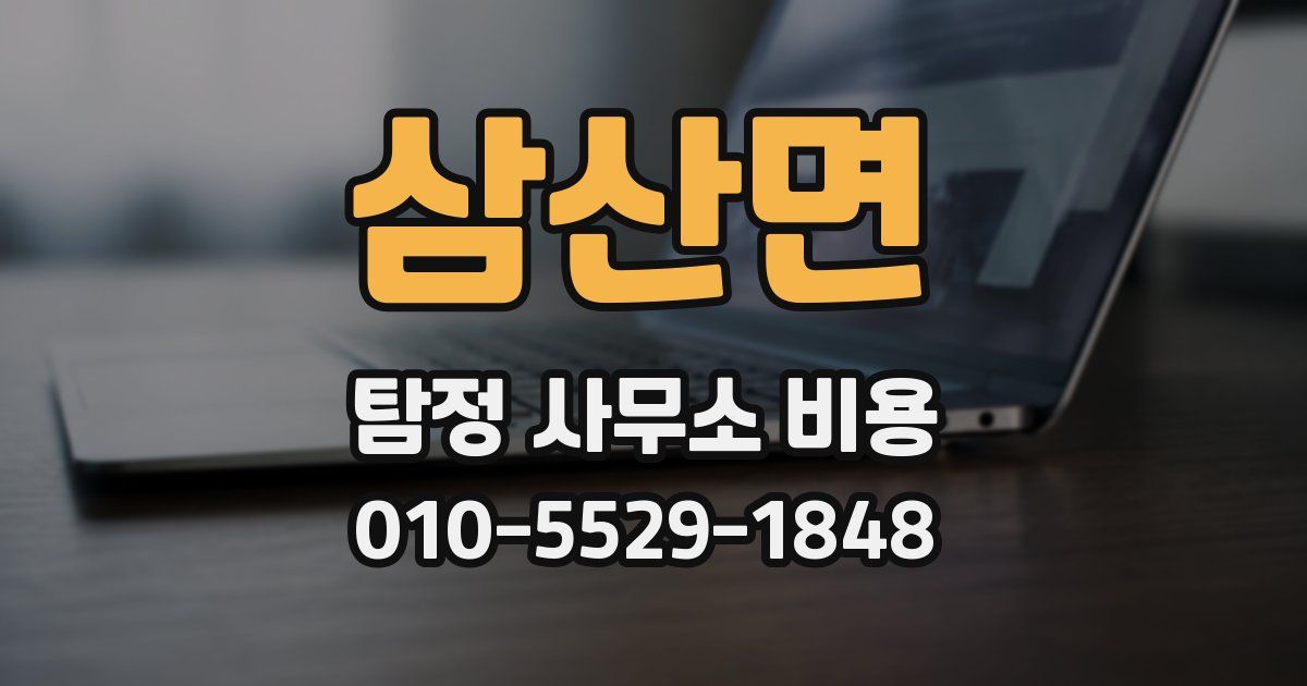삼산면 탐정 사무소 비용