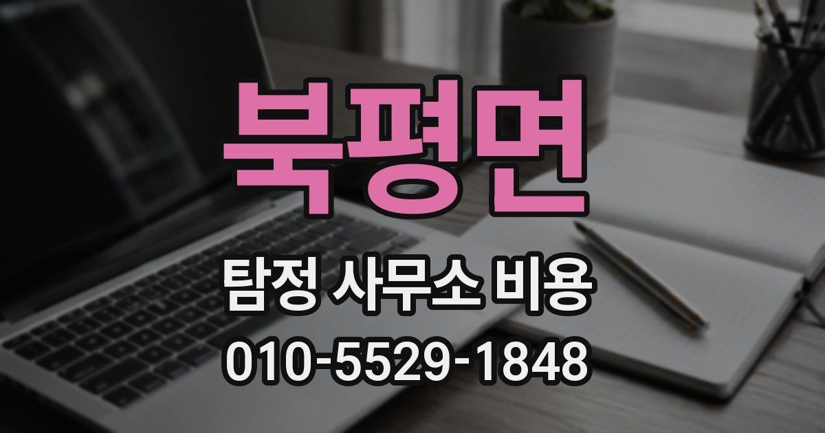 북평면 탐정 사무소 비용