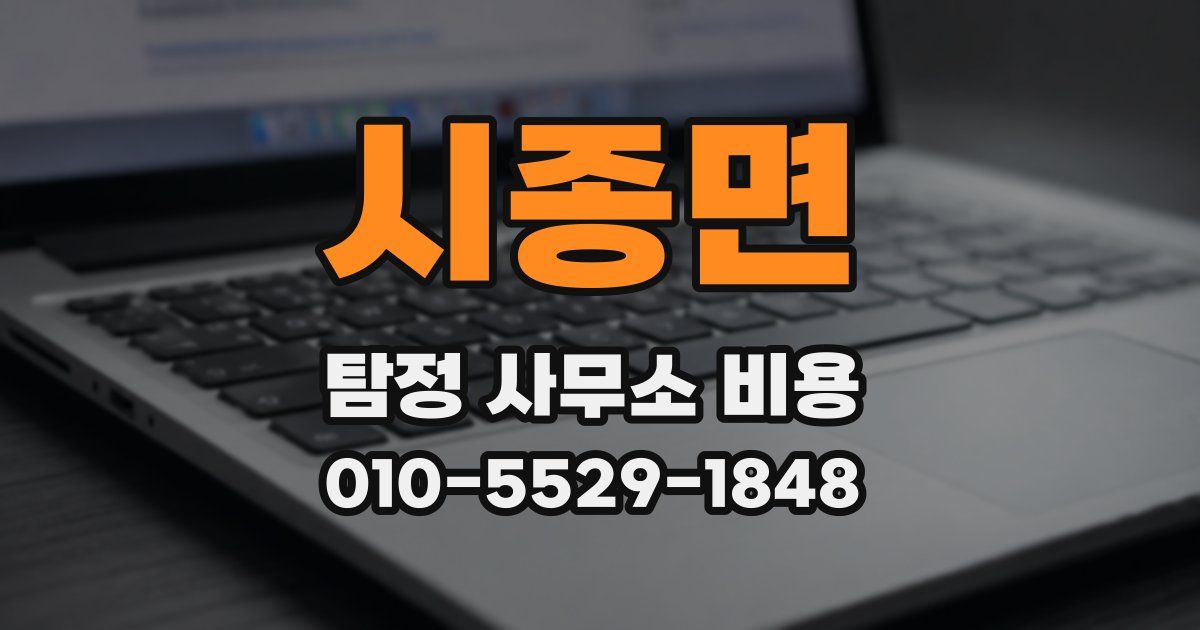 시종면 탐정 사무소 비용