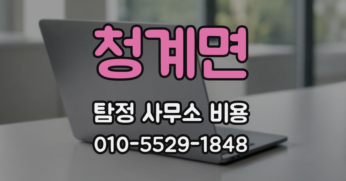 청계면 탐정 사무소 비용