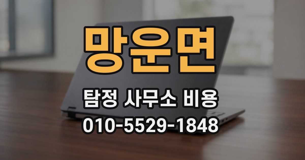 망운면 탐정 사무소 비용