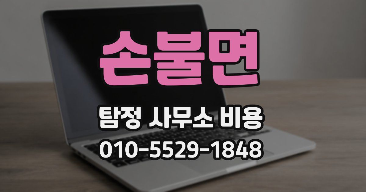 손불면 탐정 사무소 비용
