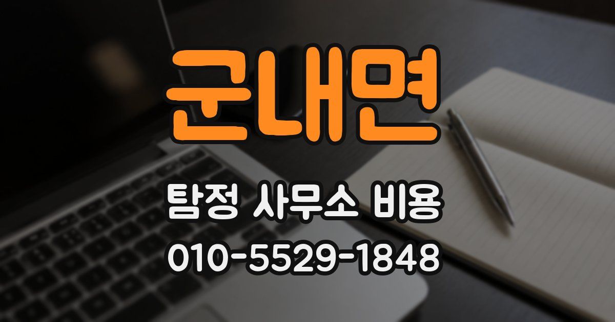 군내면 탐정 사무소 비용