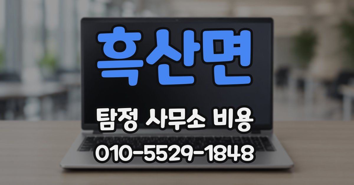 흑산면 탐정 사무소 비용