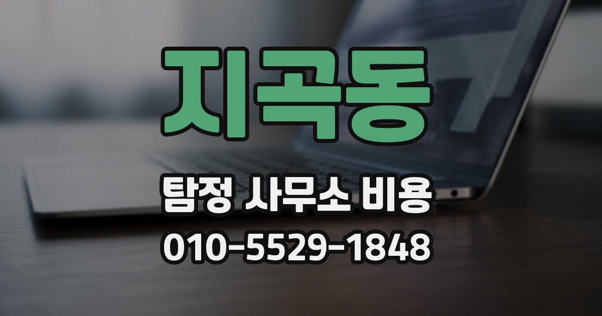 지곡동 탐정 사무소 비용
