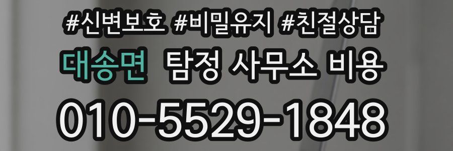 대송면 탐정 사무소 비용
