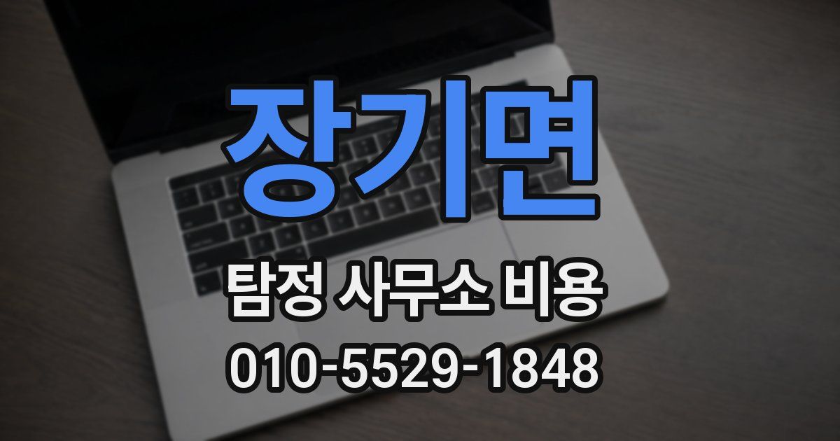 장기면 탐정 사무소 비용