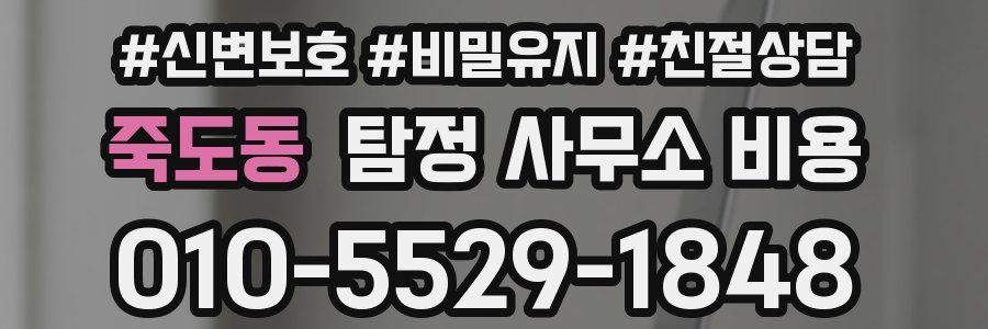 죽도동 탐정 사무소 비용